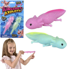 Load image into Gallery viewer, 4.33" Slingshot Axolotl - Soars Up To 30 Feet! - Two Different Colors Per Package!