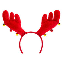 Load image into Gallery viewer, Antler Ornament Head Band - Christmas In Style! - Red or Brown Available!