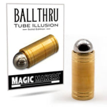 Load image into Gallery viewer, Ball and Tube Brass Version - Great Easy To Do Pocket Magic Trick - Ball & Tube
