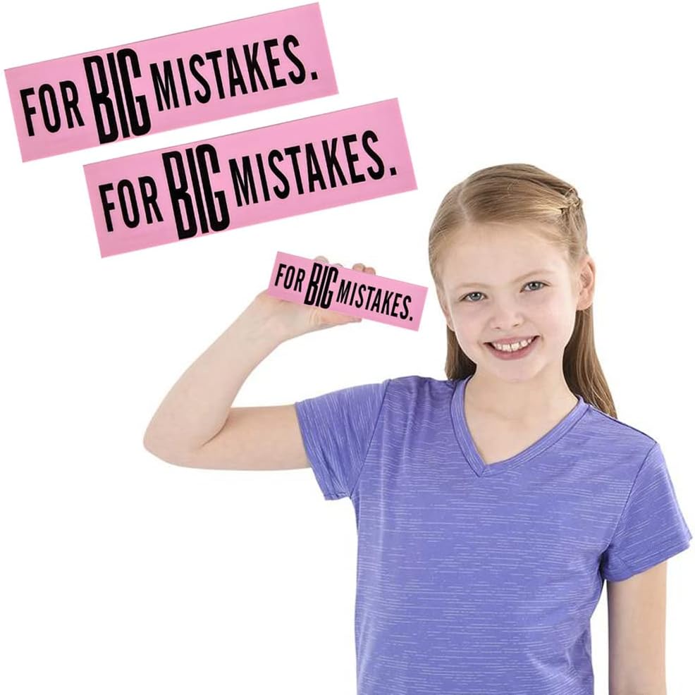 Big Eraser "For BIG Mistakes" Novelty Eraser Gag That Can Be Used
