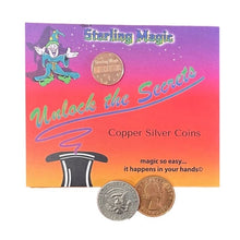 Load image into Gallery viewer, Copper Silver Coins - by Ted's Sterling Magic - Easy To Do Coin Transposition!