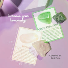 Load image into Gallery viewer, Crystal Cards - A Guide to Uses and Meanings of 54 Different Crystals!