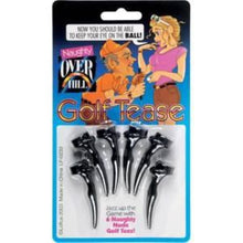 Load image into Gallery viewer, Loftus Over the Hill Naughty Nude Golf Tee Gag Gift - Black, 6 Pack