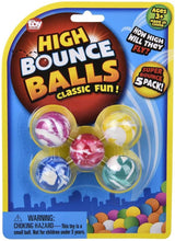 Load image into Gallery viewer, High Bounce Balls - Classic Fun - Pack of Five Balls (Colors Vary)