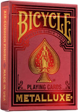 Load image into Gallery viewer, Bicycle Metalluxe Red Playing Cards by US Playing Card Company