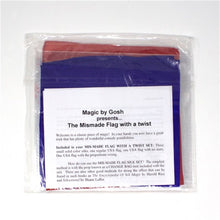 Load image into Gallery viewer, Mismade Flag - by Fun, Inc. - Red, White and Blue Silks Fuse To Eventually Become A USA Flag!
