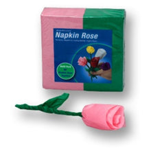 Load image into Gallery viewer, Napkin Rose Kit - Includes 50 Pink/Green Napkins and Digital Download!