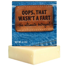 Load image into Gallery viewer, Oops, That Wasn't a Fart Soap - Funny Soap - Stocking Stuffer - Jokes, Gags, Pranks