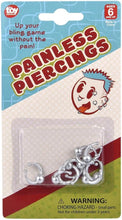 Load image into Gallery viewer, Fake Piercings - Phony Piercings - Clip-On Painless Fun! - In Silver!