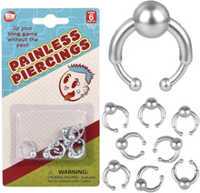 Load image into Gallery viewer, Fake Piercings - Phony Piercings - Clip-On Painless Fun! - In Silver!
