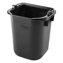 Load image into Gallery viewer, Rubbermaid Commercial Products Heavy-Duty Cleaning Pail, 5-Quart, Black, Utility Bucket with Built-In Spout and Handle for House Cleaning/Storage/Livestock Feeding