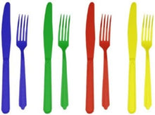 Load image into Gallery viewer, Super Size Knife and Fork Set - A Big Knife 'N' Fork for A Big Appetite! Great gag! Colors Vary