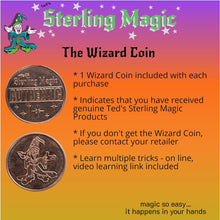 Load image into Gallery viewer, Hopping Half - by Ted's Sterling Magic - Sun and Moon Coin Magic Trick