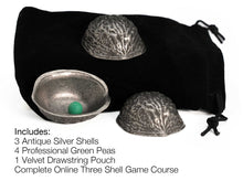 Load image into Gallery viewer, Antique Silver Three Shell Game - Very Professional Prop! - This is a Collector's Item!