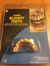 Load image into Gallery viewer, Zombie Bloody Teeth - Fake Reusable Zombie Teeth - Great Theatrical Makeup Prop