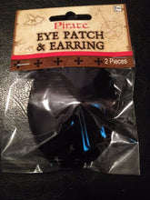Load image into Gallery viewer, Pirate Eye Patch and Earring - Use For Cosplay, Dress-Up, Halloween, or Theater!