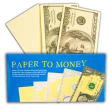 Load image into Gallery viewer, Paper To Money Plus Illusion - Make Bills Appear From Paper! - Close-Up Magic