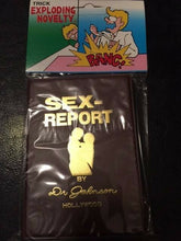 Load image into Gallery viewer, Exploding Sex Report Book -  When the Book is Opened... A "BANG" Sounds Out!