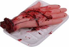 Load image into Gallery viewer, Bloody Hand in Butcher Tray - Halloween Prank That Looks Gross!