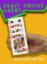 Load image into Gallery viewer, Crazy Choice Cards in Bicycle Card Stock! - Nice Magic Card Packet Trick!