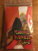 Load image into Gallery viewer, Flaming Business Card From Wallet - Imagine Flames Shooting From Your Card!