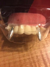 Load image into Gallery viewer, Silver Vampire Teeth - Fake Reusable Teeth - Great Theatrical Makeup Prop