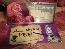 Load image into Gallery viewer, Incredible Shrinking Penny and Pen Through Bill Magic Trick Combo Special!
