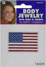 Load image into Gallery viewer, Body Jewelry - USA Self Adhesive Flag - Easy to Apply and Remove!