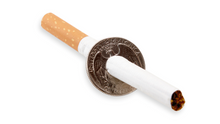 Load image into Gallery viewer, Cigarette Thru Quarter - (Single-Sided by Eagle Custom Coins) - Cigarette Through Quarter!