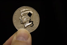 Load image into Gallery viewer, Cut Out Coin Trick - A Selected Card Is Revealed In An Amazing Manner! - Quarters and Half Dollars Available!