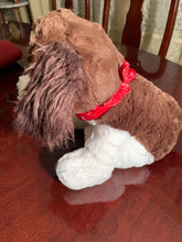 Load image into Gallery viewer, Brown and White Soft Puppy Plush Animal Sits 11 Inches High! - Cute Plush Toy Gift