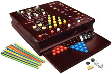 Load image into Gallery viewer, Family 10-in-1 Game Set by Cardinal - All Included in an Elegant Wooden Case!