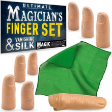 Load image into Gallery viewer, Ultimate Magician's Finger Set - Includes 4 Fingers, 4 Thumbs and 6" Silk!