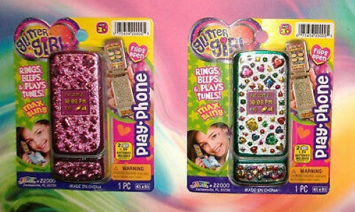 Glitter Girl Play Phone Phone Rings Beeps and Plays Tunes Fun gif longsuperstore