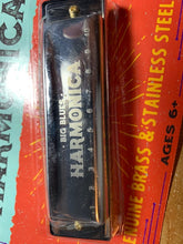 Load image into Gallery viewer, Harmonica - Big Blues Genuine Brass and Stainless Steel Model! - Great Gift!