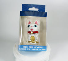 Load image into Gallery viewer, Bobble Head Lucky Cat - Now You Can Stick Your Lucky Cat on Your Desk or Dashboard!