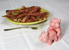 Load image into Gallery viewer, Naughty Pigs Salt and Pepper Shaker Set - These Guys Are Makin' Bacon!