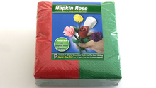 Load image into Gallery viewer, Napkin Rose Kit - Includes 50 Red/Green Napkins and Digital Download!