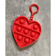 Load image into Gallery viewer, Bubble Pop Red Heart Bag Clip - Anti-Stress Pop It Fidget Toy - Pop Bubble Pops!