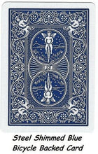 Load image into Gallery viewer, Shimmed Card in Bicycle Card Back - A Great Close-Up Card Magic Accessory (Colors and Values Vary)!