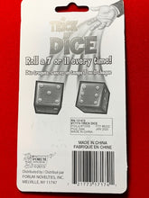 Load image into Gallery viewer, Trick Dice - Mis-Spotted Dice - Tricky Dice -- 7 or 11 White Gambling Dice