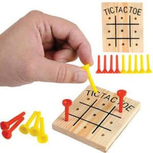 Load image into Gallery viewer, Wooden Tic Tac Toe Game - Game Includes Pegs and Instructions - Travel Game