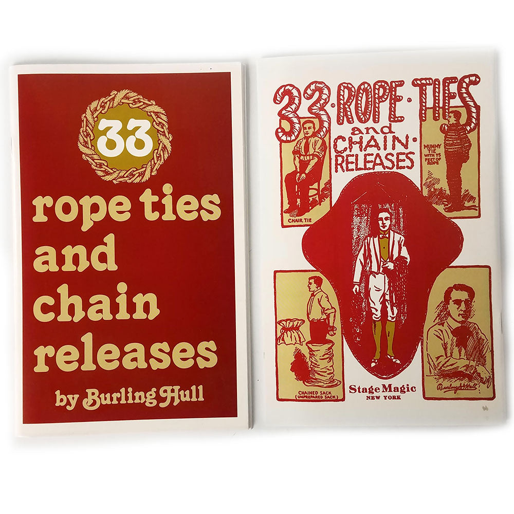 33 Rope Ties and Chain Releases by Burling Hull - paperback book