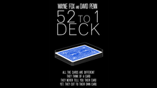Load image into Gallery viewer, 52 to 1 Deck (Gimmicks and Online Instructions) by Wayne Fox and David Penn Available in Red or Blue Bicycle Stock!
