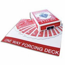 Load image into Gallery viewer, One Way Forcing Deck - Jokers Force - Bicycle Poker Size Red or Blue Playing Cards
