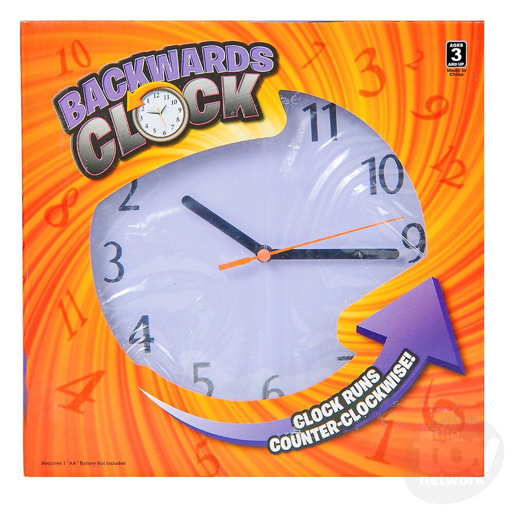 Backwardsbound Cleaner Clock Backwards Clock - Clock Appears To Run Backwards - Keeps Accurate, Bac ...