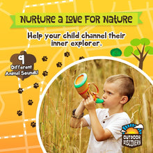 Load image into Gallery viewer, Toysmith Outdoor Discovery Hoot-N-Hollar Animal Caller Horn – 9 Realistic Wildlife Sounds Toy for Kids Ages 5+ – Portable Sound Effects Machine with Strap &amp; Batteries Included
