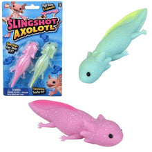 Load image into Gallery viewer, 4.33" Slingshot Axolotl - Soars Up To 30 Feet! - Two Different Colors Per Package!
