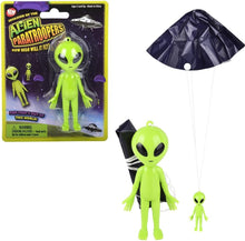 Load image into Gallery viewer, Alien Paratrooper - Cool Interactive Fun - Watch Him Parachute Down!
