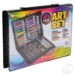 Art Set - 67 Piece Set - Great Gift for the Young Aspiring Artist!